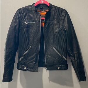Women’s First Classics Back Leather Motorcycle Jacket